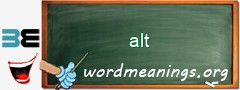 WordMeaning blackboard for alt